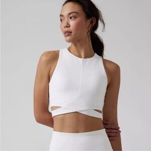 Athleta Black Conscious Cut Out Crop Bra NWOT, Size M